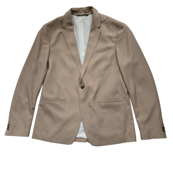 Zara Men's Beige Blazer, Size 42 - Picture 1 of 12